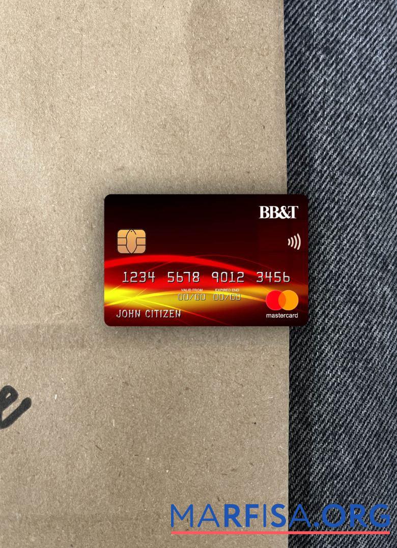 Blank USA BB&T Corp. bank mastercard photolook front download for verification